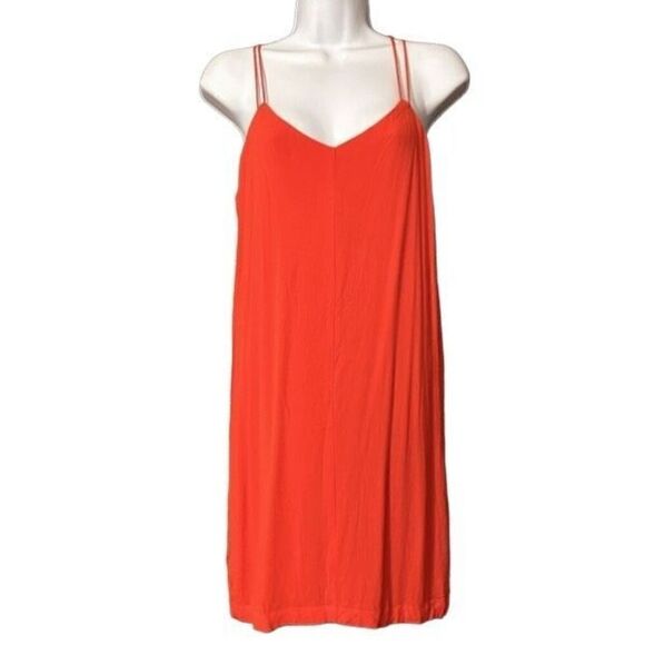 Bella Luxx Women’s Size Small Strappy Slip Dress Cardinal Red Side Slit NWT - Picture 1 of 7